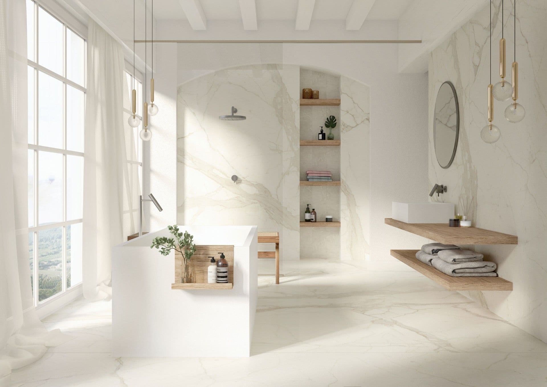 Il bagno come spazio da vivere: la materia al centro del progetto